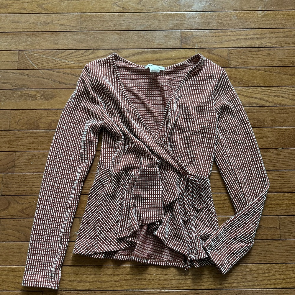 Burnt orange long sleeve top